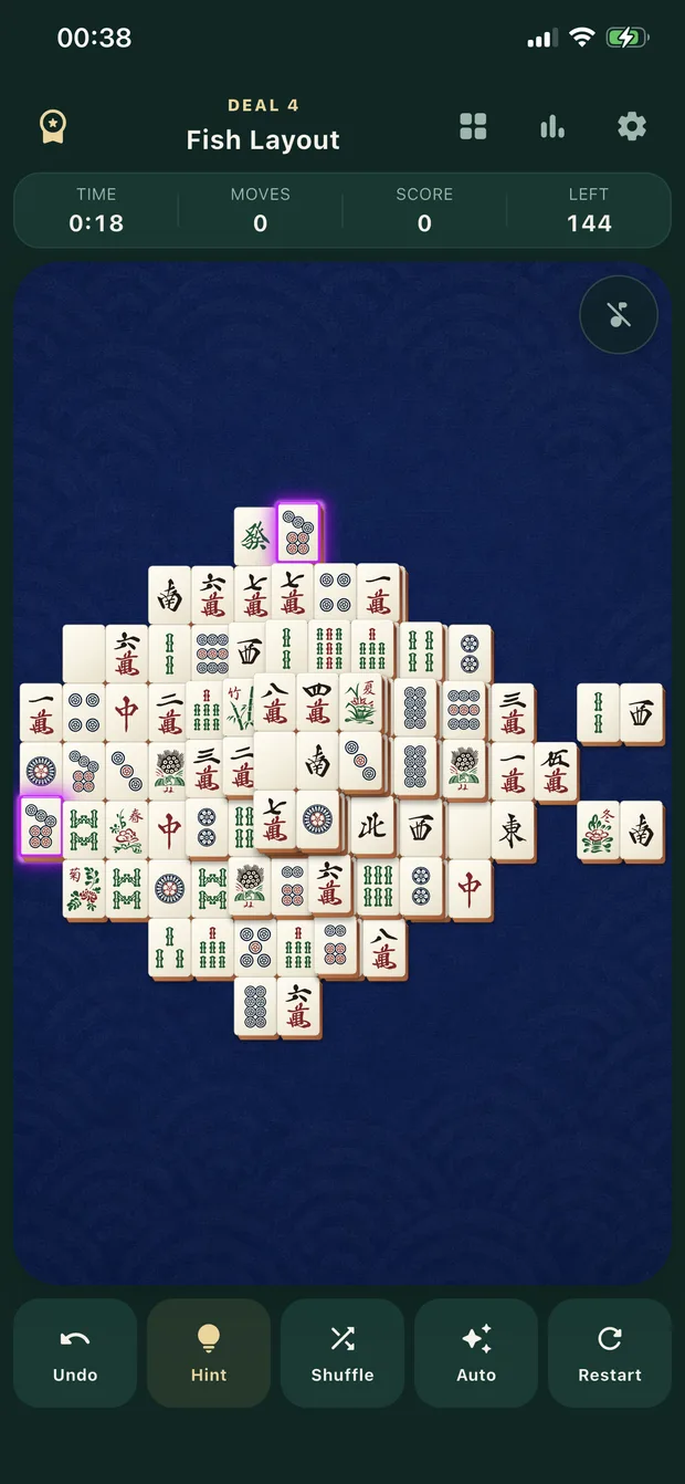 Fish Layout on a deep blue table